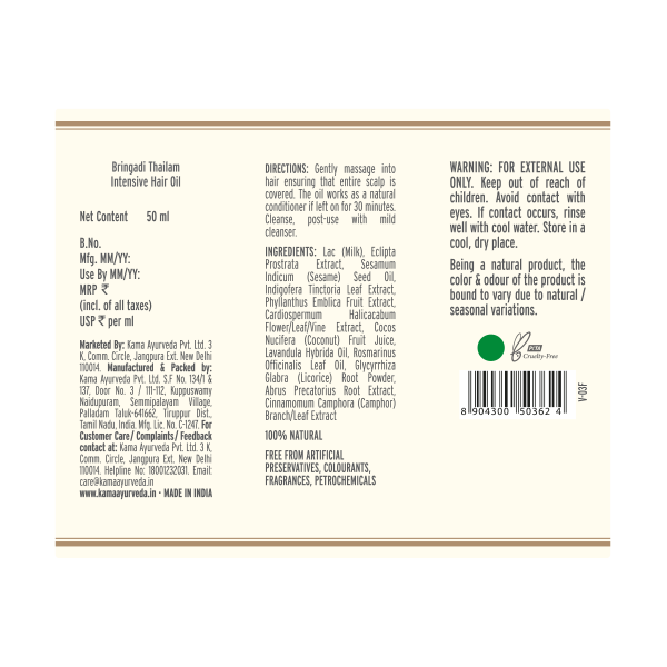 Bringadi Thailam Intensive Hair Treatment
