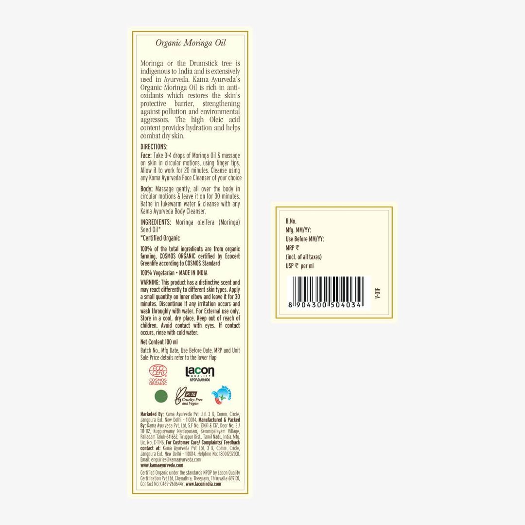 Organic Moringa Oil