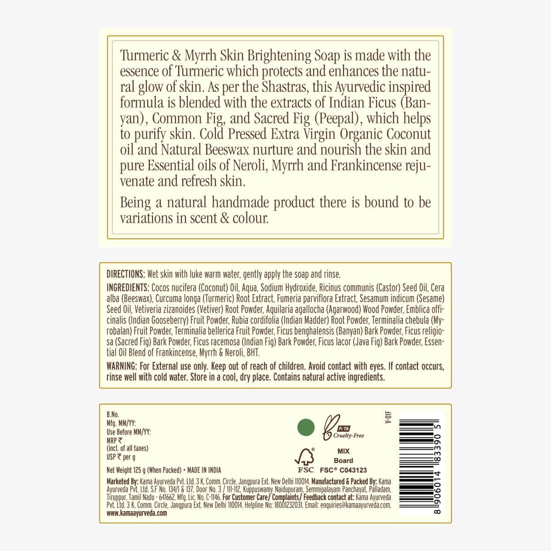 Turmeric & Myrrh Skin Brightening Soap