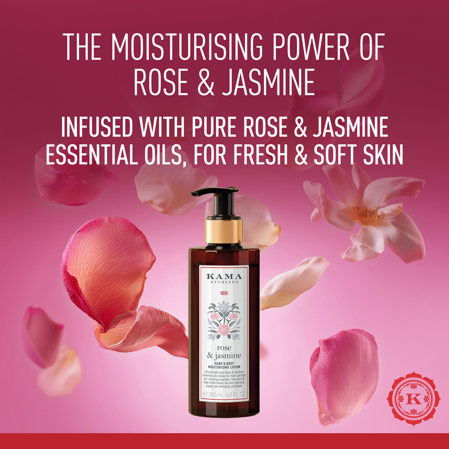Buy Rose & Jasmine Hand & Body Lotion | Kama Ayurveda