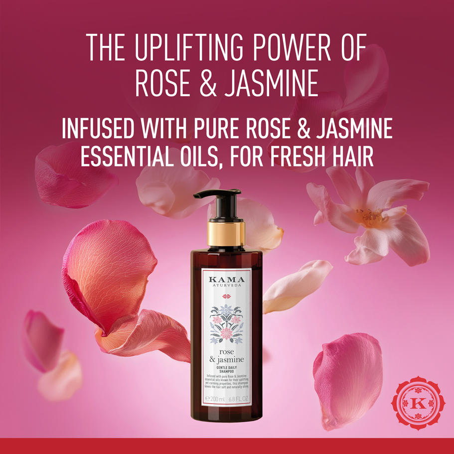 Buy Rose & Jasmine Gentle Daily Shampoo | Kama Ayurveda