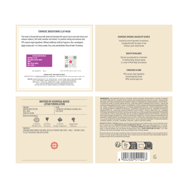 Vanasara Turmeric Brightening Clay Mask 