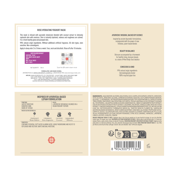 Vanasara Rose Hydrating Yoghurt Mask 