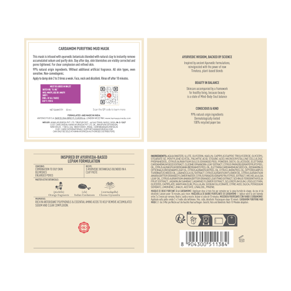 Vanasara Cardamom Purifying Mud Mask